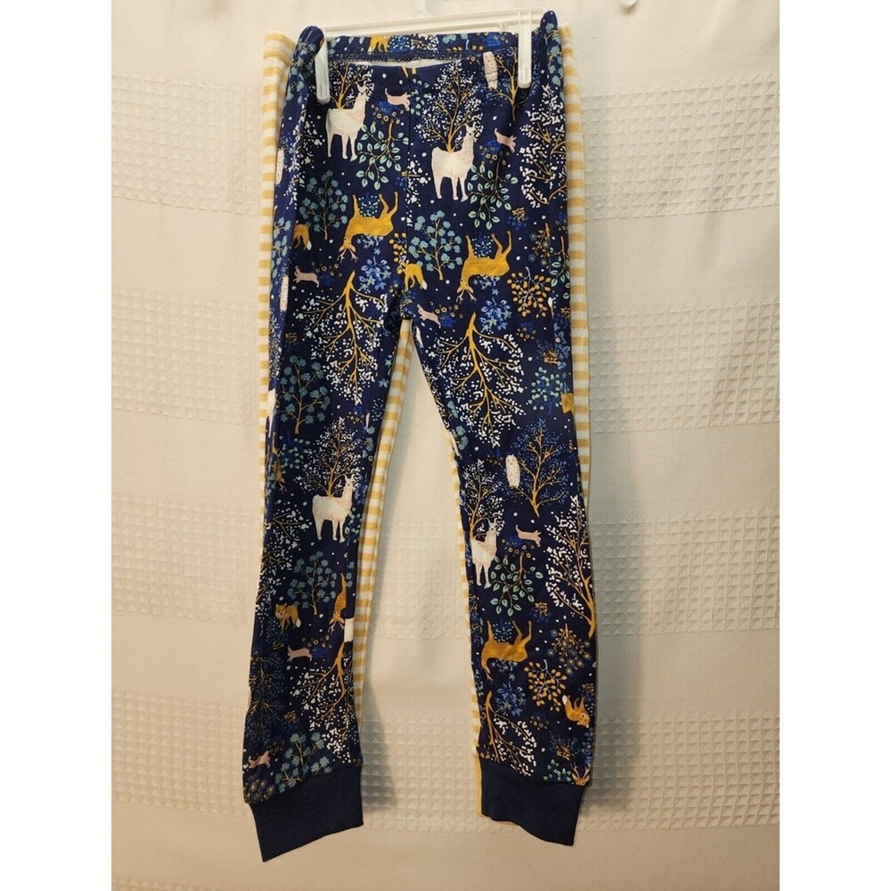 2 Carters Pajama Pants Set Boys Size 5t Stripe Animal Print Pull On Cotton 4815